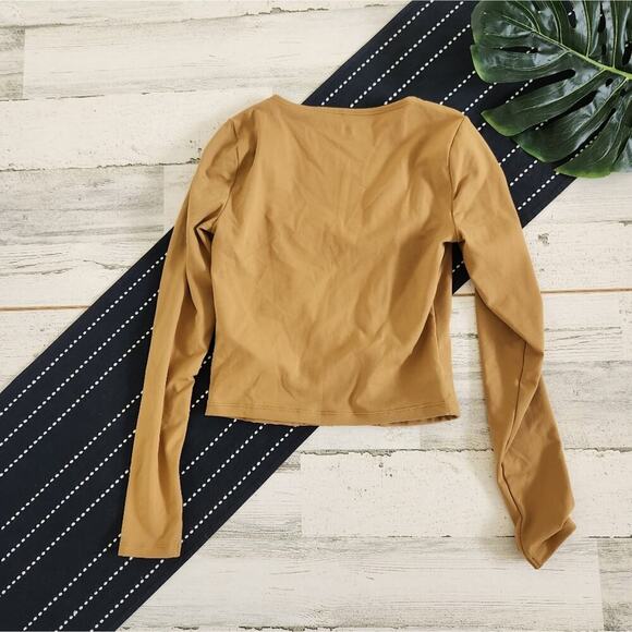 Abercrombie and Fitch Long Sleeve Corset Cropped Top NWT Size XS - Picture 2 of 7